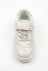 Girl's Sneakers Structured Long-Lasting Wear Hook And Loop Strap Elastic Laces Padded Collar Rubber Sole Comfy Shoes