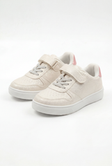 Girl's Sneakers Structured Long-Lasting Wear Hook And Loop Strap Elastic Laces Padded Collar Rubber Sole Comfy Shoes