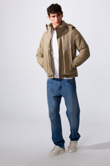 Men's Hooded Long Sleeve Basic Casual Waterproof Jacket