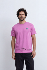 Men’s Tomato Store Minimal Graphic T-Shirt Small Chest Artwork Subtle Statement Text Hem Detail