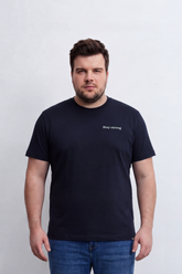 Men's Tomato Store Big Size Graphic T-Shirt Stay Strong Front And Back Slogan Typography Regular Fit