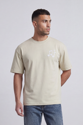 Men’s Tomato Store Sound Change T-Shirt Large Back Music Note Artwork Change Typography Brushed Print