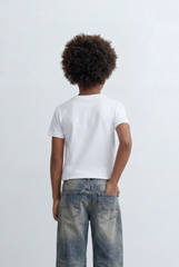 Boy's Tomato Store Basic Graphic T-Shirt Mini Dino Chest Print Slim Fit