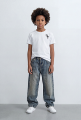 Boy's Tomato Store Basic Graphic T-Shirt Mini Dino Chest Print Slim Fit
