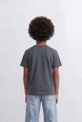 Boy's Tomato Store Embroidered Logo T-Shirt Tonal Chest Detail Minimal Everyday Design
