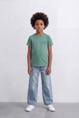 Boy's Tomato Store Embroidered Logo T-Shirt Tonal Chest Detail Minimal Everyday Design