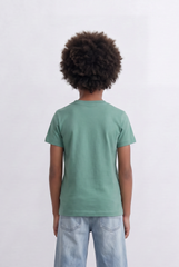 Boy's Tomato Store Embroidered Logo T-Shirt Tonal Chest Detail Minimal Everyday Design