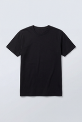 Men’s Ribbed Crew Neckline Tomato Store Signature Shoulder Patch Short Sleeves T-Shirt