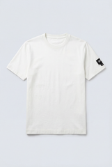Men’s Ribbed Crew Neckline Tomato Store Signature Shoulder Patch Short Sleeves T-Shirt