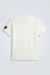Men’s Ribbed Crew Neckline Tomato Store Signature Shoulder Patch Short Sleeves T-Shirt