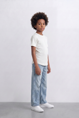 Boy's Tomato Store Ribbed Basic T-Shirt Vertical Texture Finish Stretch Comfort Fabric Slim Fit
