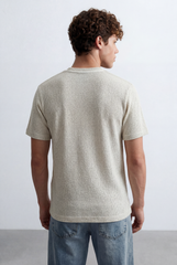 Men’s Tomato Store Knit Texture Open Weave Surface Breathable Elevated Everyday T-Shirt