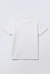 Men’s Tomato Store Knit Texture Open Weave Surface Breathable Elevated Everyday T-Shirt Short Sleevs Round Neck