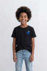 Boy's Oversized Casual T-shirt Embroidered Octopus Patch For Everyday Cool Style