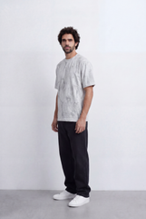 Men’s Tomato Store Distressed Wash Tee All Over Torn Texture Detail Faded Tie Dye Surface