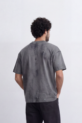 Men’s Tomato Store Abstract Wash Tee Smudge Effect Surface Minimal Grunge Texture Relaxed