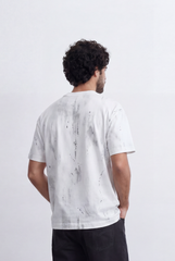 Men’s Tomato Store Abstract Wash Tee Smudge Effect Surface Minimal Grunge Texture Relaxed