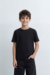 Boy's Tomato Store Debris Burst T-Shirt Made From Soft Cotton Knit Fabric Featuring Large Back Typography Print Distressed Speckle Splash Artwork