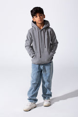 Boy's Tomato Slim Fit Milton Long Sleeves Hoodie Sweatshirt With Front Kangaroo Pocket