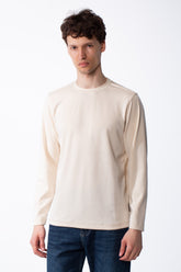 Men's Long Sleeve Smooth Knit Ribbed Crew Neck Versatile Modern Look Basic T-Shirt
