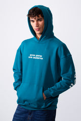 Men's Artistic Back Graphic Print Regular Fit Hood Sweatshirt
