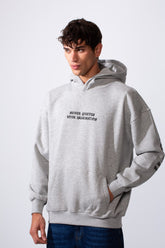 Men's Artistic Back Graphic Print Regular Fit Hood Sweatshirt