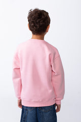 Boy's Melton Oversize Front Yes Print Round Neck Sweatshirt