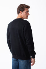 Men's Practical Ribbed Fabric Round Neckline Long Sleeve Basic Perfect For Layering Slim Fit Pullover