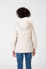 Girl’s Tomato Store Warm Faux Fur Hood Large Front Pockets Zip-Up Closure Waterproof Jacket