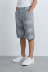 Boy’s Tomato Store Striped Shorts Clean Vertical Stripe Pattern Tailored