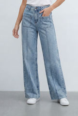 Women's Tomato Store Jeans Used Denim Silhouette Front Patch Pocket Detail