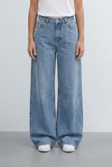 Women’s Tomato Store Light Wash Palazzo Used Effect Jeans Pants