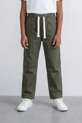 Boy's Tomato Store Drawstring Twill Elastic Waist Comfort Boyfriend Fit Pants