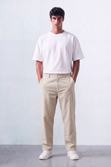 Men’s Tomato Store Cord Line Chino Staight Linen Pants Fine Vertical Rib Texture Sharpens The Clean Tailored Look