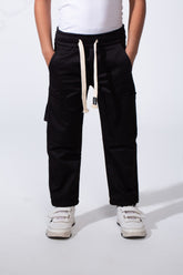 Boy’s Soft Waterproof Drawstring Waist Durable Cargo Pants