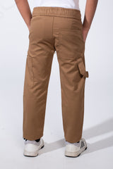 Boy’s Soft Waterproof Drawstring Waist Durable Cargo Pants