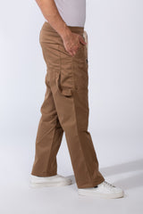 Men’s Casual Jogger-Style Elasticated Waistband Functional Side Pockets Utility-Inspired Thigh Seam Detailing Versatile Modern Look Wide leg Pants