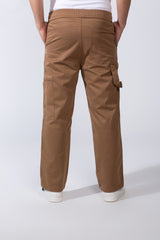 Men’s Casual Jogger-Style Elasticated Waistband Functional Side Pockets Utility-Inspired Thigh Seam Detailing Versatile Modern Look Wide leg Pants