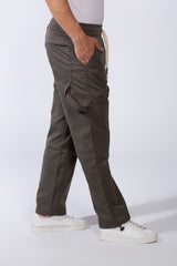 Men’s Casual Jogger-Style Elasticated Waistband Functional Side Pockets Utility-Inspired Thigh Seam Detailing Versatile Modern Look Wide leg Pants