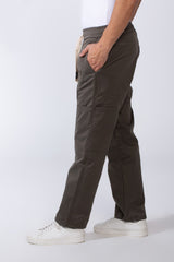 Men’s Casual Jogger-Style Elasticated Waistband Functional Side Pockets Utility-Inspired Thigh Seam Detailing Versatile Modern Look Wide leg Pants