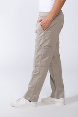 Men’s Casual Jogger-Style Elasticated Waistband Functional Side Pockets Utility-Inspired Thigh Seam Detailing Versatile Modern Look Wide leg Pants