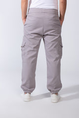 Men's Casual Joggar With Elastic Waistband And Ankles Multiple Pockets Flip Details Modern Sporty Cargo Pants