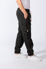 Men's Casual Joggar With Elastic Waistband And Ankles Multiple Pockets Flip Details Modern Sporty Cargo Pants