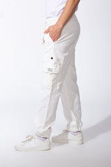Men's Casual Joggar With Elastic Waistband And Ankles Multiple Pockets Flip Details Modern Sporty Cargo Pants