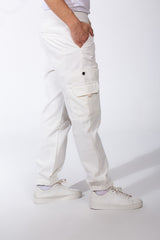 Men's Casual Joggar With Elastic Waistband And Ankles Multiple Pockets Flip Details Modern Sporty Cargo Pants