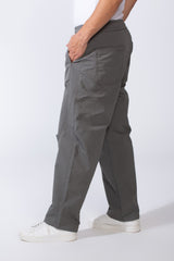 Men's Waterproof Elastic Waistband With Side Pockets Comfy Daily Wear Wide Leg Pants