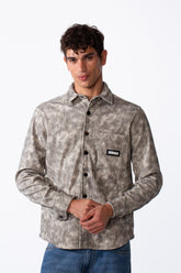 Men's Jacquard Regular Fit Front Pocket Winter Shirt