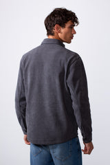 Men's Velvet Long Sleeve Regular Fit Winter Shirt