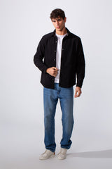 Men's Velvet Long Sleeve Regular Fit Winter Shirt