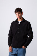 Men's Velvet Long Sleeve Regular Fit Winter Shirt
